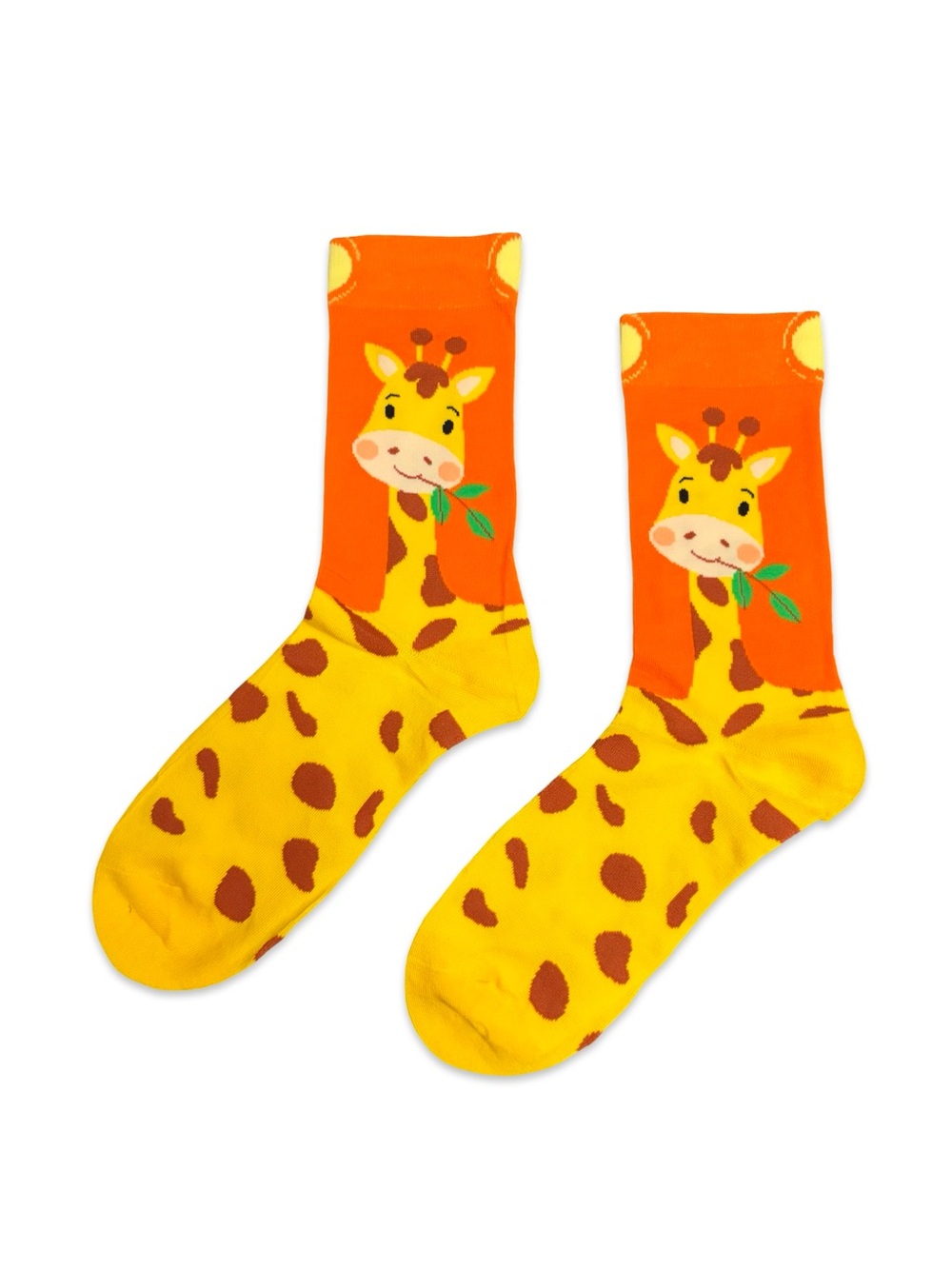 Giraffe Novelty Crew Socks One Size Fits Most